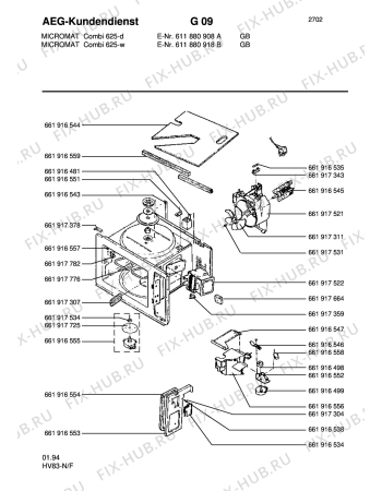 Взрыв-схема микроволновой печи Aeg MC COMBI 625-W/GB - Схема узла Section5